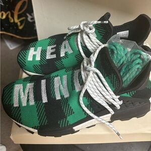 Pharrell NMD HU x BBC GREEN Plaid Rare